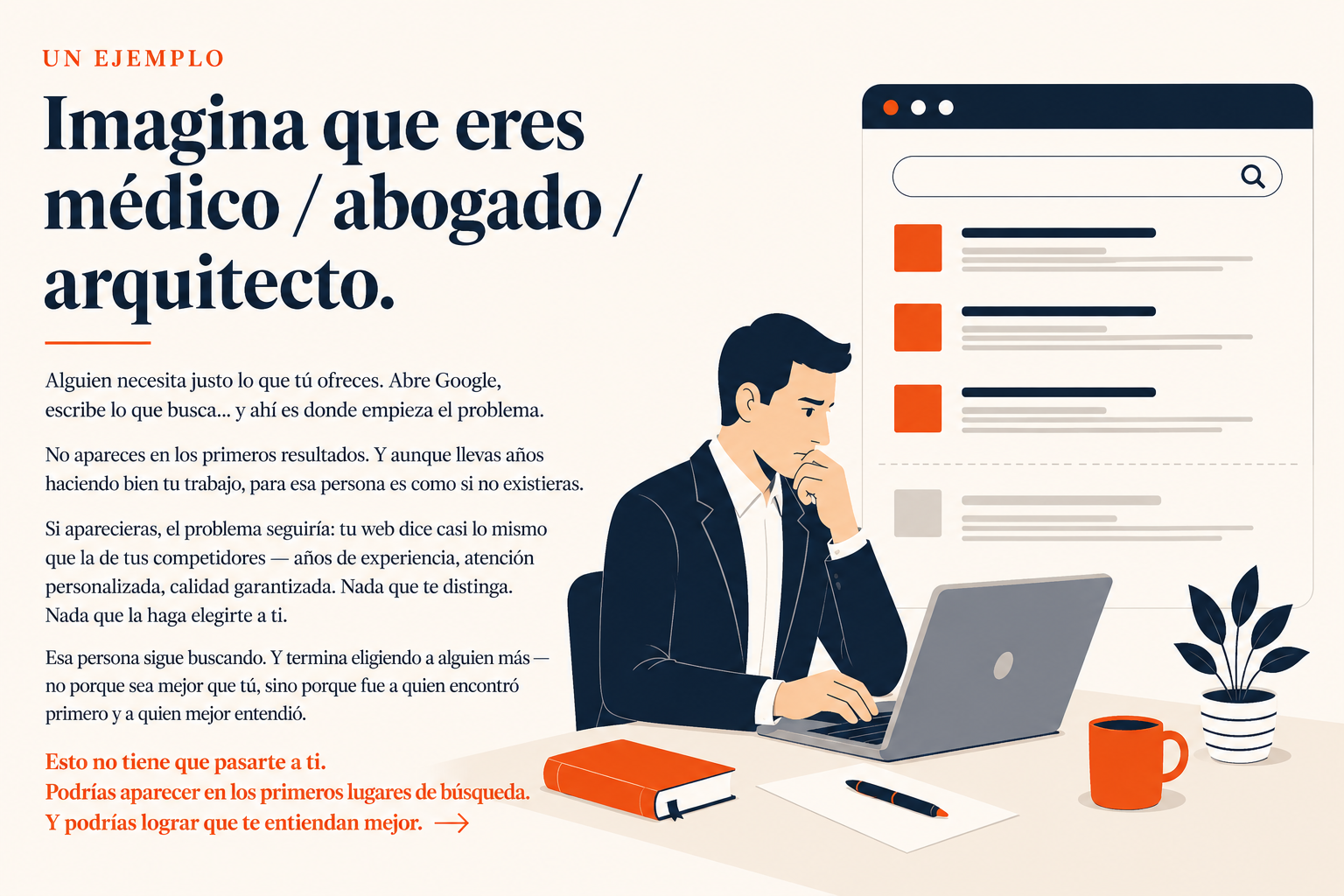 Un ejemplo: imagina que eres médico, abogado o arquitecto — la historia de por qué no te encuentran ni te entienden en Google